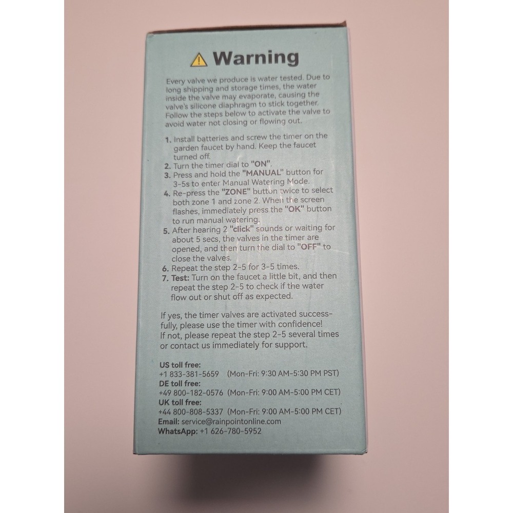 NEW RAINPOINT Programmable 2-Zone Water Timer Model: ITV205 - Picture 2 of 6